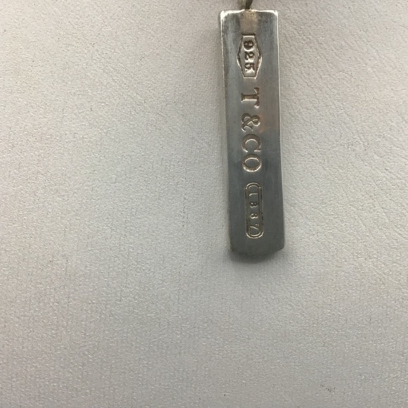 Vintage Tiffany & Co. Tiffany 1837 Bar Plate Pendant Necklace Sterling Sliver - Picture 13 of 15